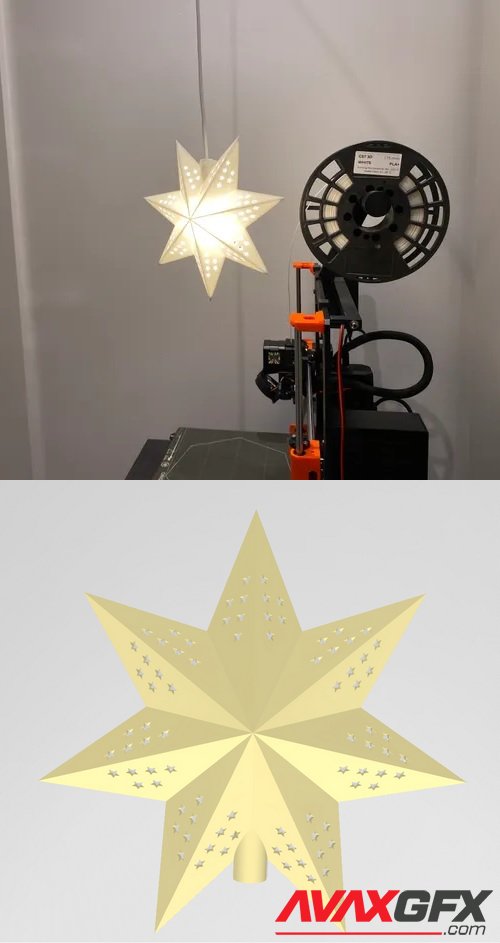 Christmas Star Led Falcosign - 3D Print Model