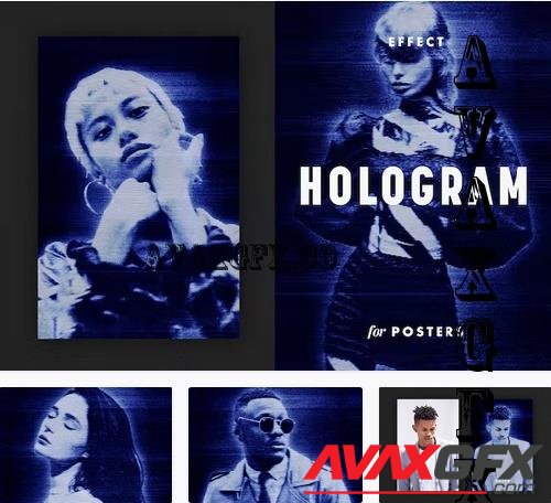 Hologram Effect for Posters - 7824073