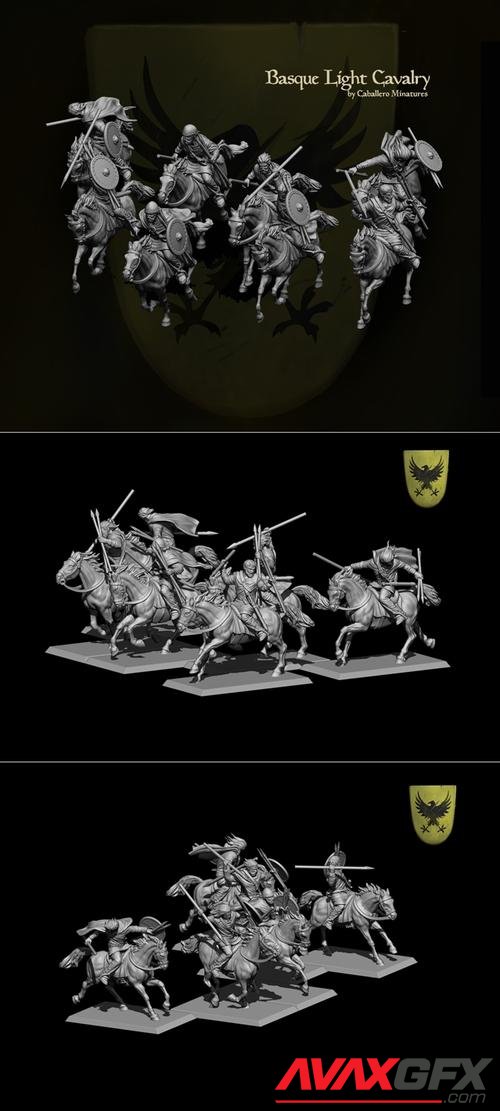 Caballero Miniatures (Reconquer) - Basque Light Cavalry – 3D Print