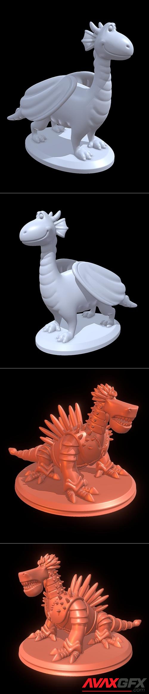 Firedrake - Dragon Rider and Nettlebrand - Dragon Rider – 3D Print