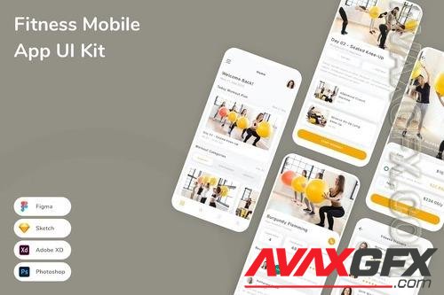 Fitness Mobile App UI Kit Q7T4PDB