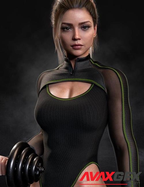 AJC Aero Fitness Outfit for Genesis 8 and 8.1 Females