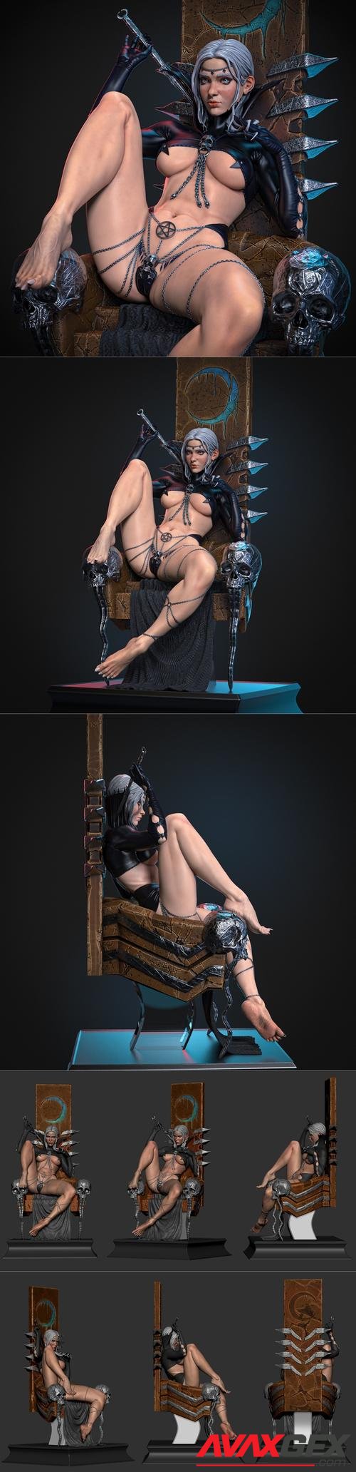 Throne Lady Statue – 3D Print