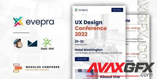 Evepra - Responsive Email for Events & Conferences with Online Builder 39798215