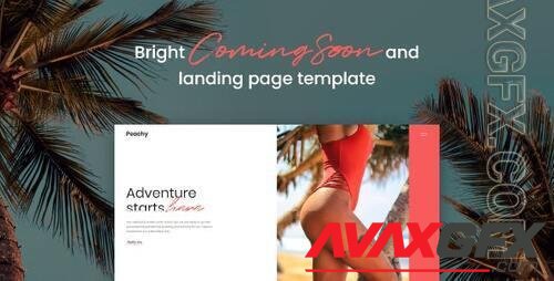 Peachy - Bright Coming Soon and Landing Page Template 23921376
