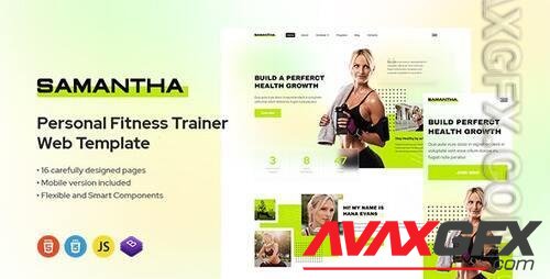 Samantha - Personal Trainer & Fitness Gym Template 39662036
