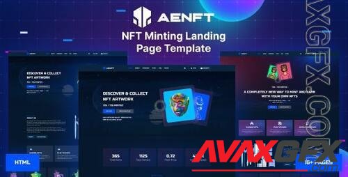 Aenft - NFT Minting or Collection Landing Page HTML Template 39869044