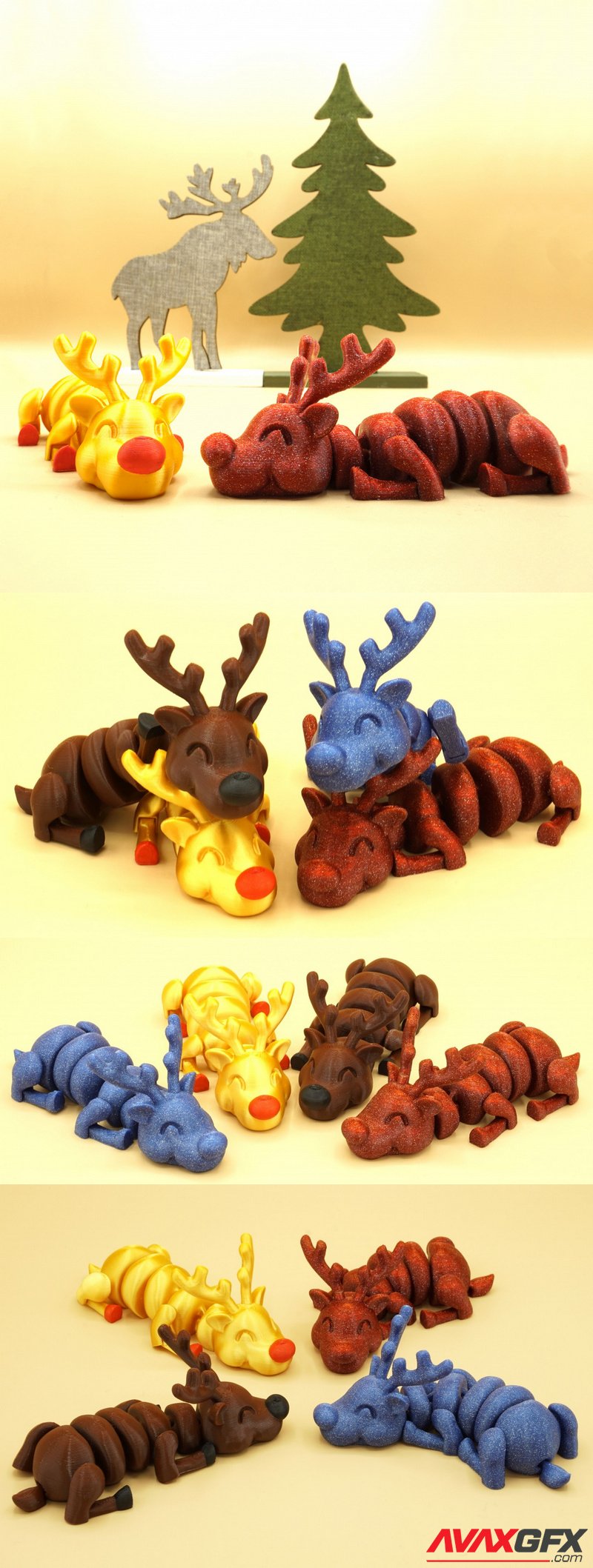 Lazy Reindeer - 3D Print Model