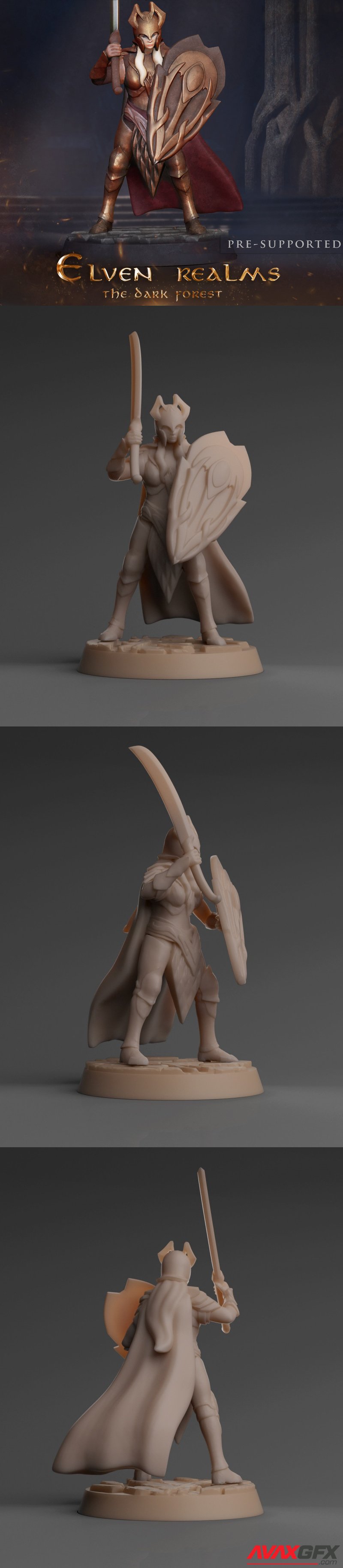 Lady of the forest guard - 3D Print Model