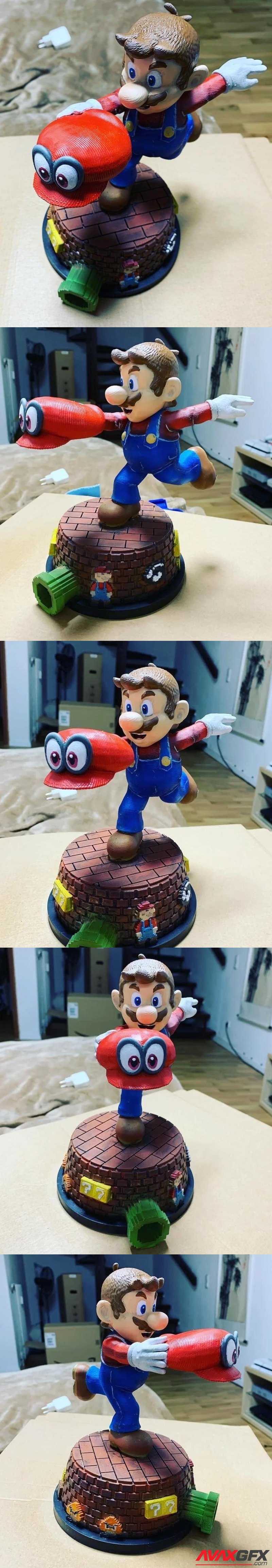 Mario Statue - 3D Print Model