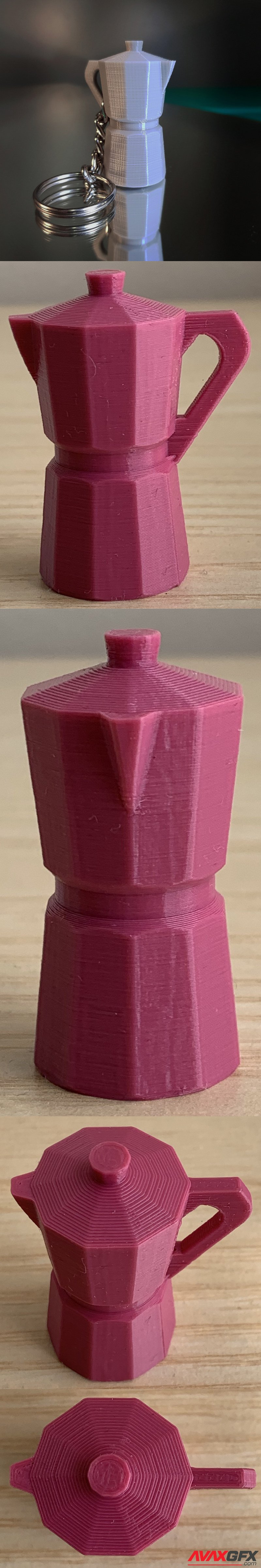 Moka Coffee Pot Keychain - 3D Print Model