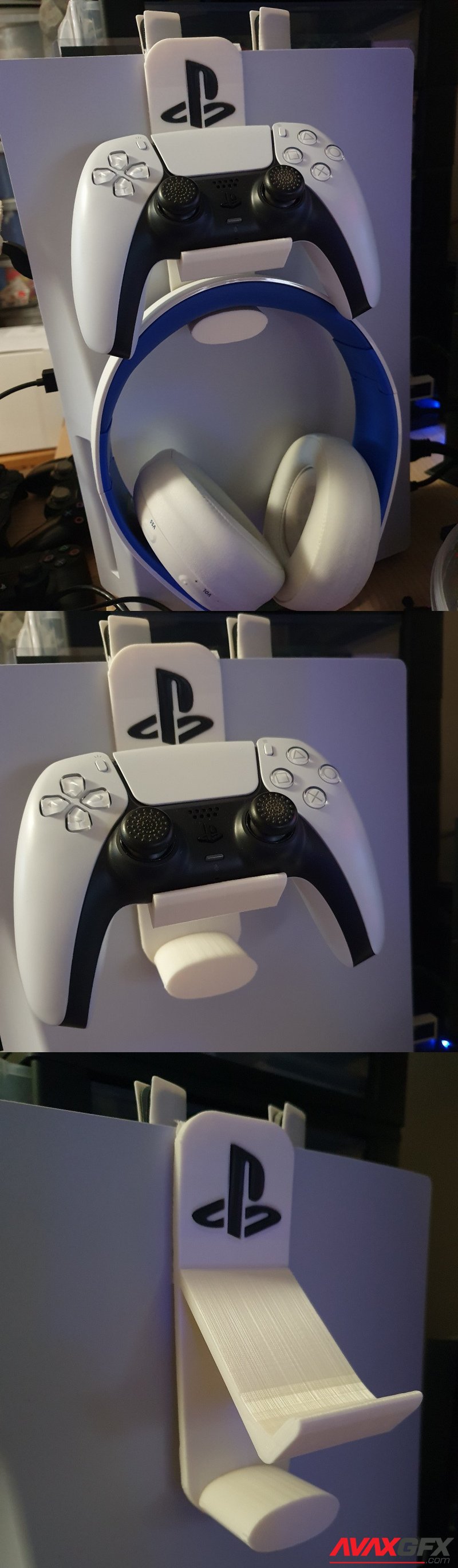 Playstation 5 Controller and Headset Holder - 3D Print Model