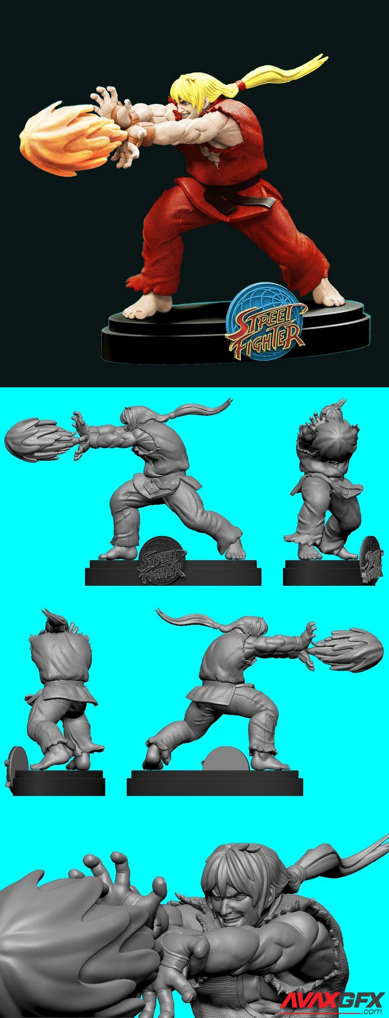 Street Fighter - Ken - 3D Print Model