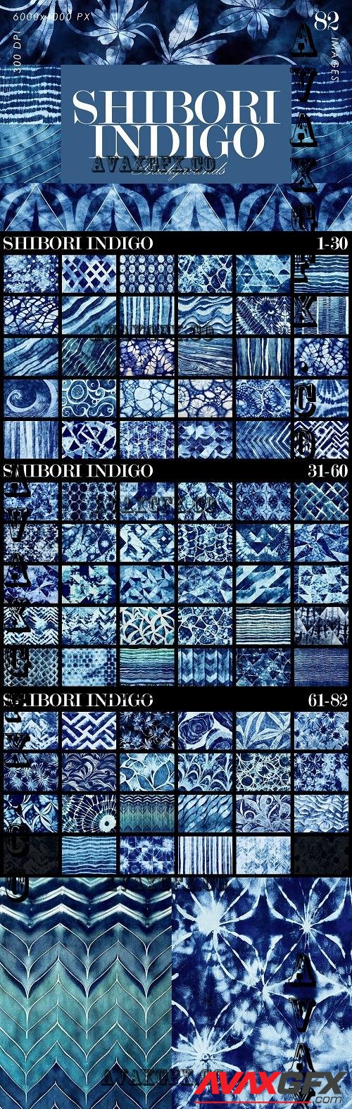 Shibori Indigo Japanese Dye Textures - 10172359