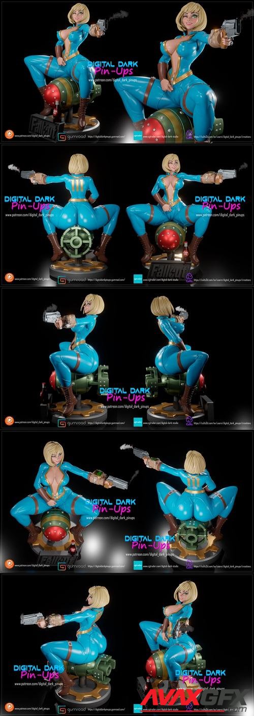 Digital Dark Pin-Ups - Vault Girl – 3D Print