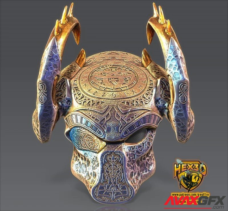 Hex3D - Predator Viking Helmet