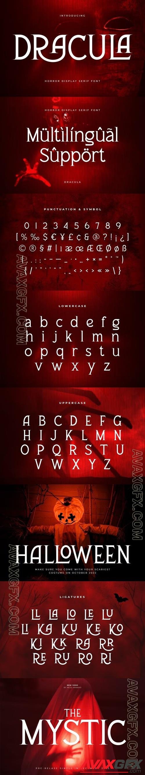 Dracula - Horror Display Serif Font