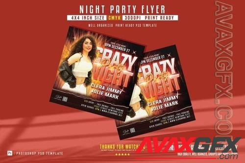 Crazy Night Party Flyer 4HVURKC