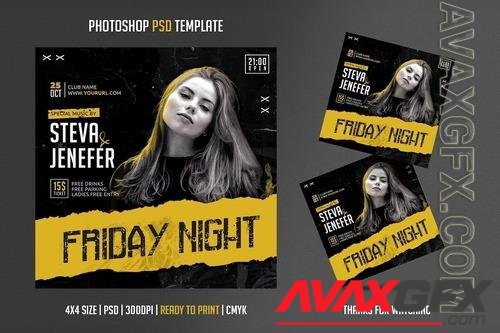 Friday Night Party Flyer UTAJX3P