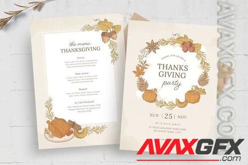 Thanksgiving Flyer Invitation T7C22UJ