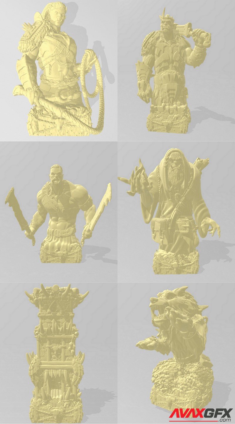 Orc Chess Set - 3D Print Model