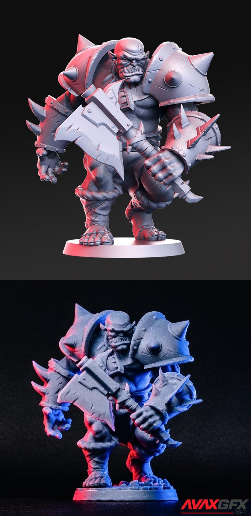 Orktar - Orc Chieftain - 3D Print Model