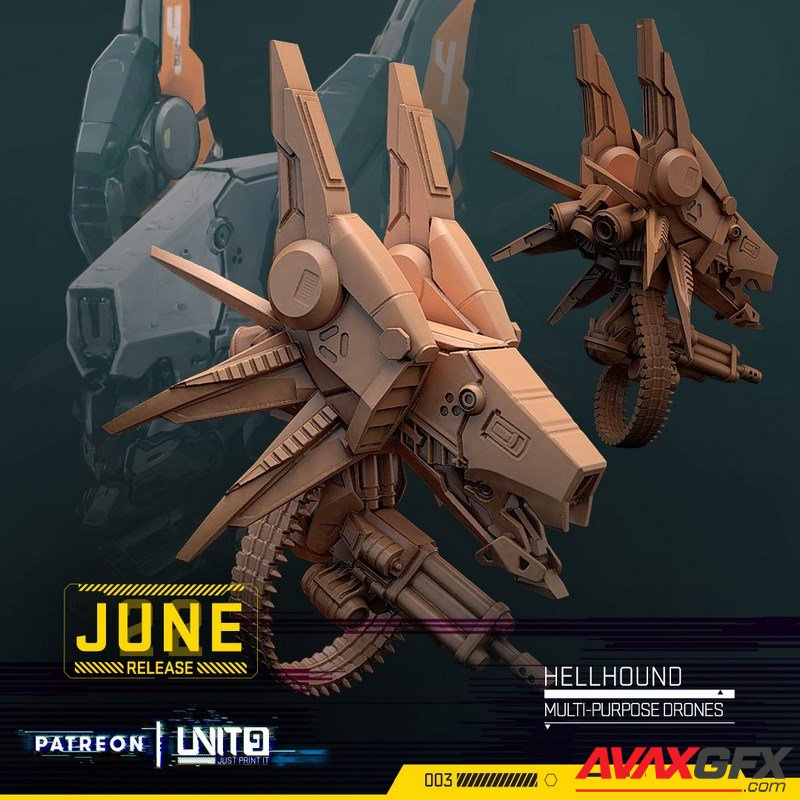 Unit9 - Hellhound - Multi-Purpose Drones - 3D Print Model