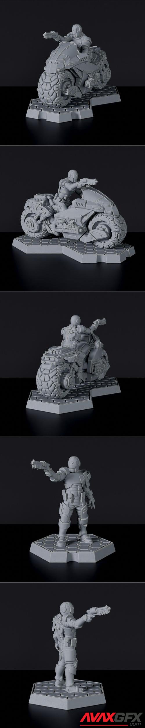 Prosecutor Harsh On Bike and On Foot – 3D Print