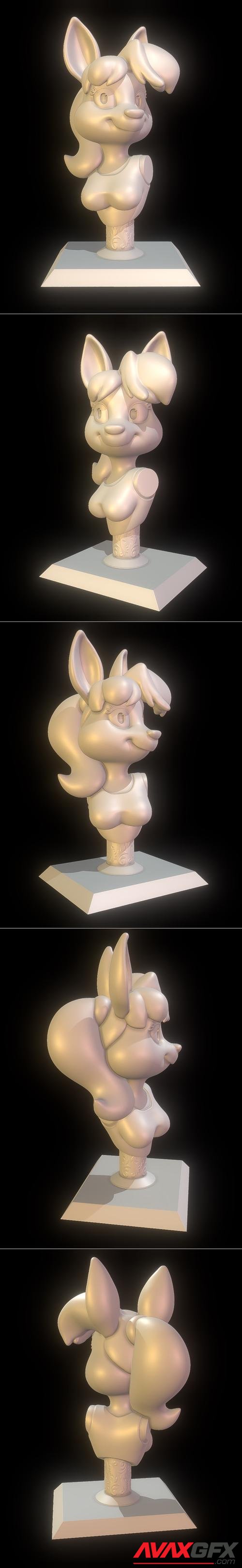 Rosana Anthro Doe Bust – 3D Print