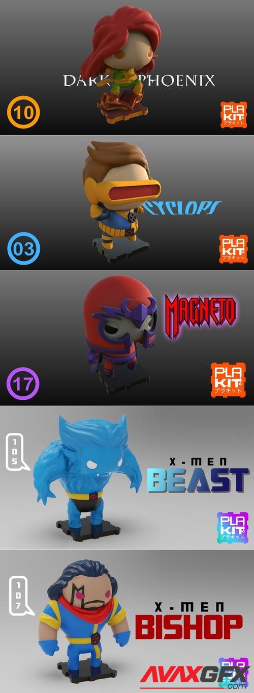 PlaKit - X-men Pack – 3D Print