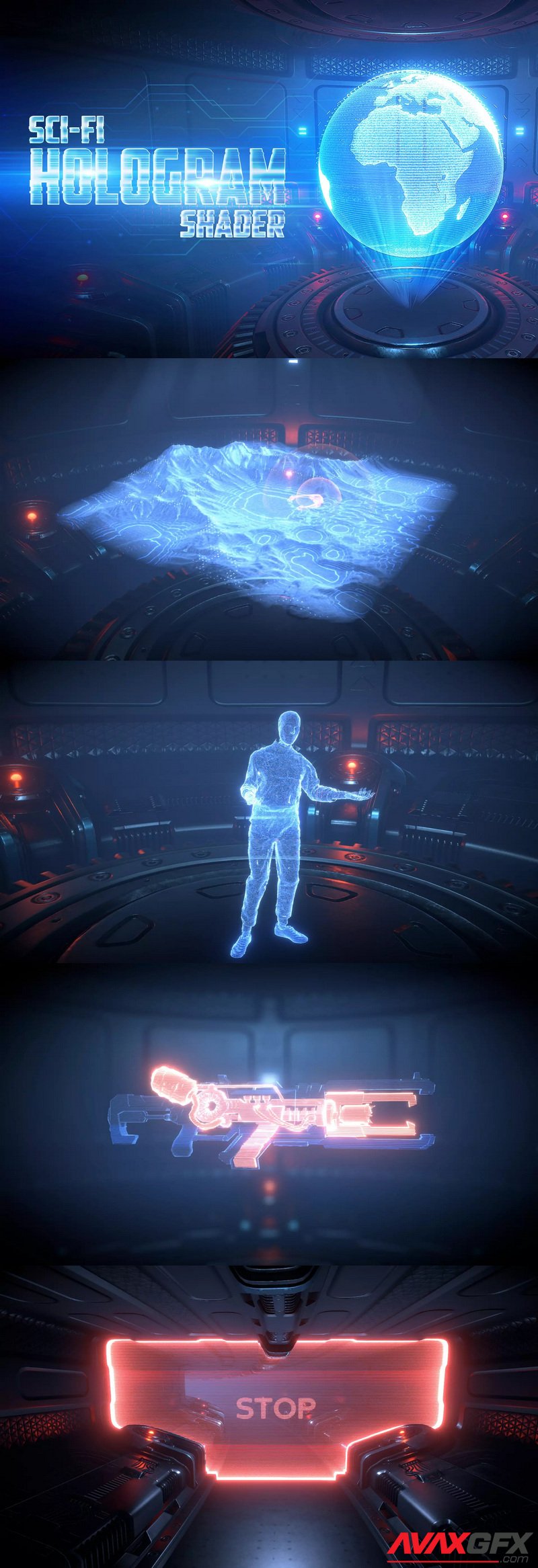 Sci Fi Hologram Shader