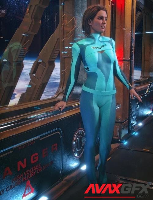 dForce LT Sci-fi Outfit for Genesis 8.1 Female