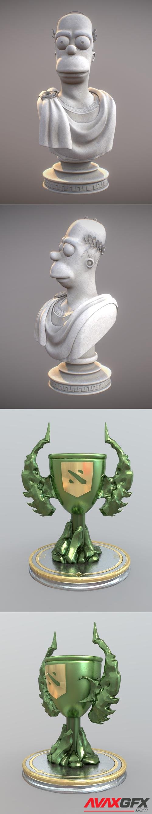 Emperor Homer and Dota 2 - Battle Cup – 3D Print