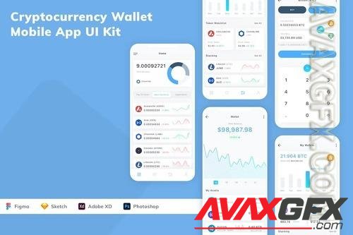 Cryptocurrency Wallet Mobile App UI Kit