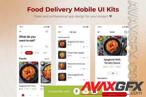 Food Delivery Mobile UI Kits Template