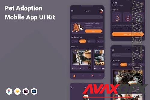 Pet Adoption Mobile App UI Kit 