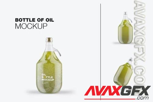 Classic Glass Olive Oil Bottle Mockup