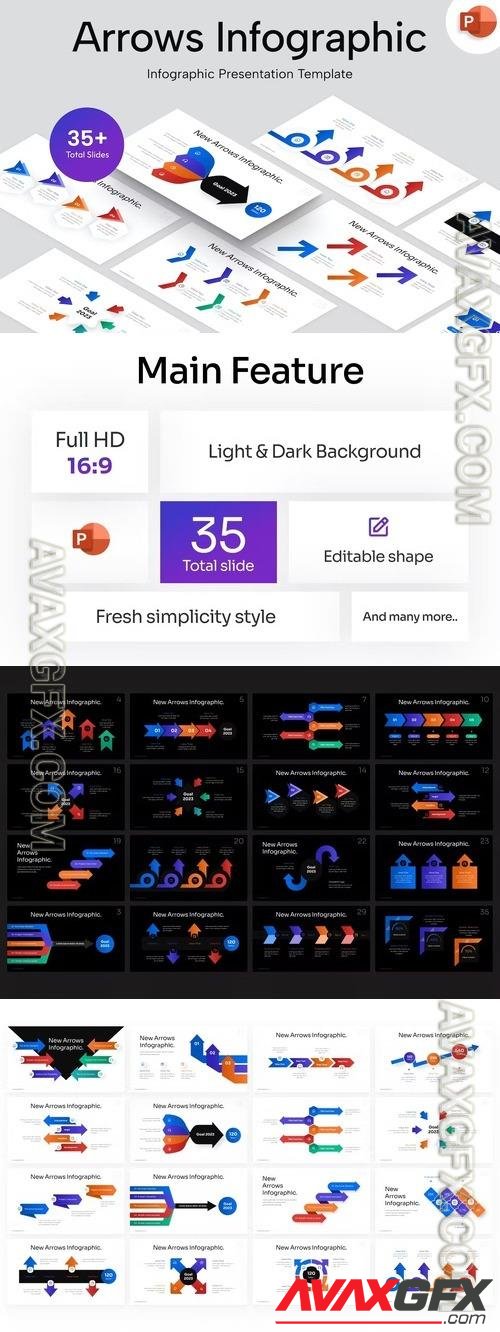 Arrows Infographic PowerPoint Template