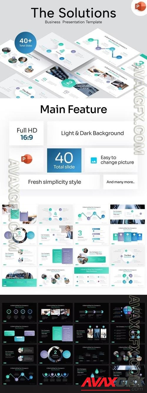 The Solutions Infographic PowerPoint Template