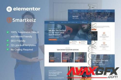 ThemeForest - Smartkeiz - Locksmith Service Elementor Template Kit - 40127798