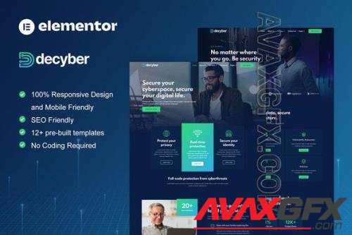ThemeForest - Decyber - Cyber Security Services Elementor Template Kit - 40181860