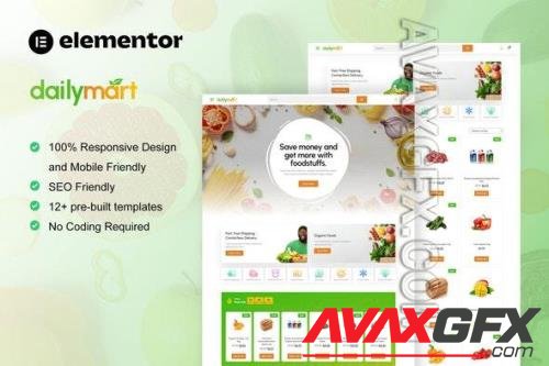 ThemeForest - DailyMart - Grocery Store Elementor Template Kit - 40185021