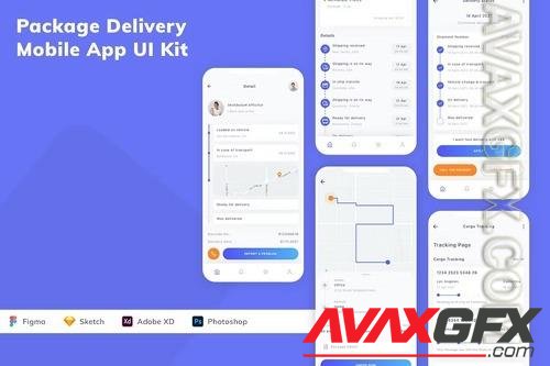 Package Delivery Mobile App UI Kit