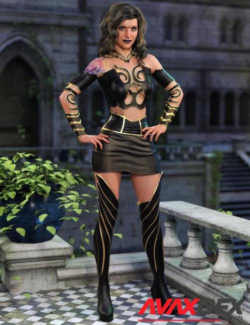 Keeper of the Feathers Outfit Bundle for Genesis 8 and 8.1 Females