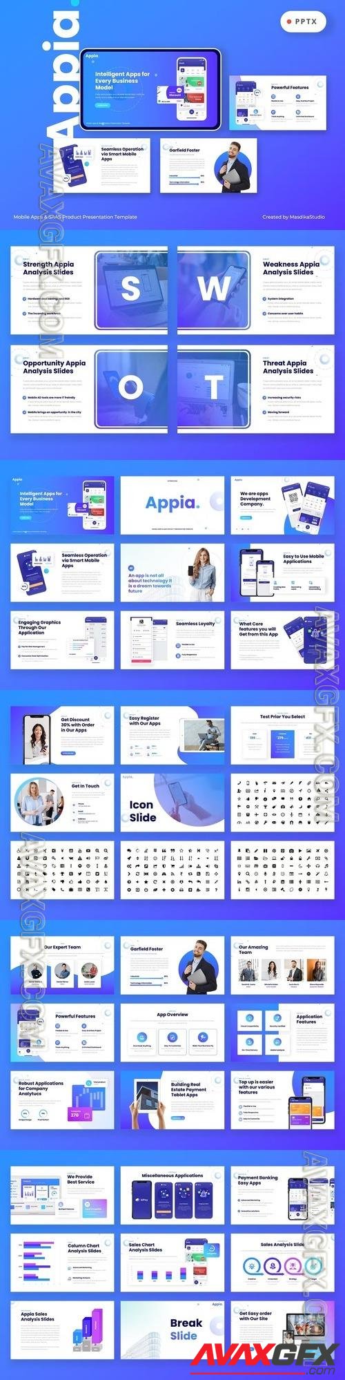 APPIA - Mobile Apps & SAAS Powerpoint Template