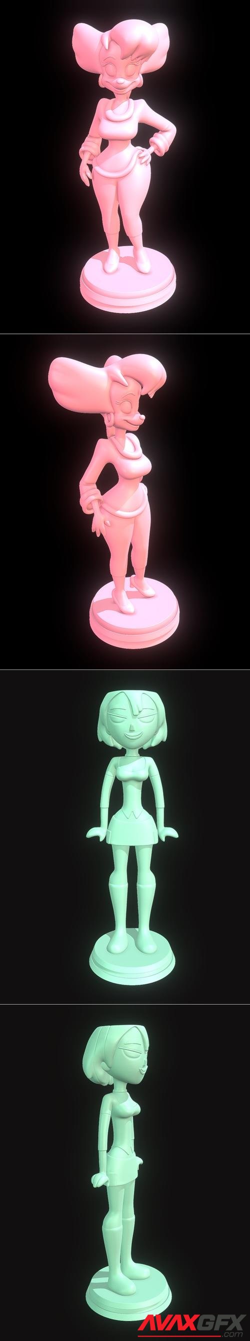 Peg Pete - Goof Troop and Gwen - Total Drama – 3D Print