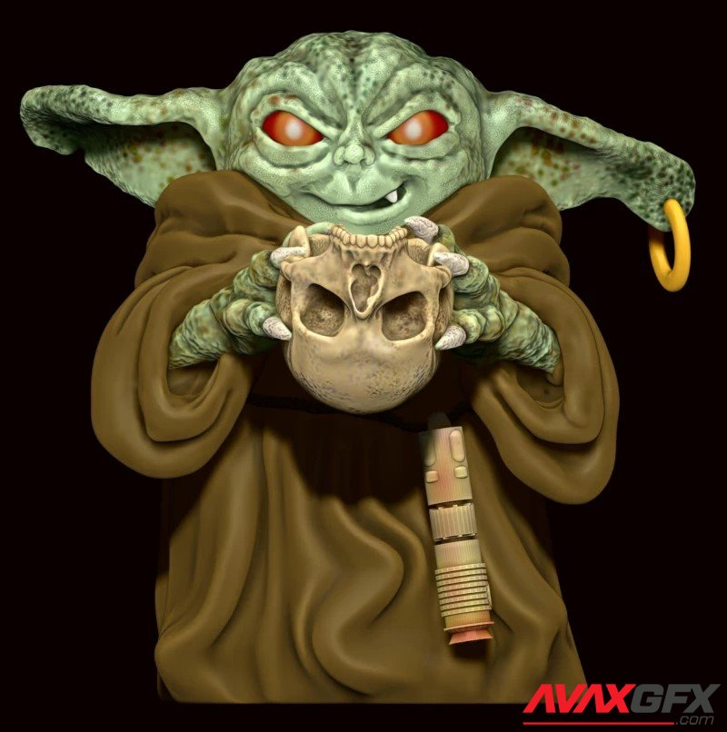 Evil Baby Yoda Grogu