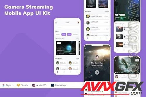 Gamers Streaming Mobile App UI Kit