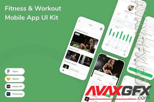 Fitness & Workout Mobile App UI Kit 