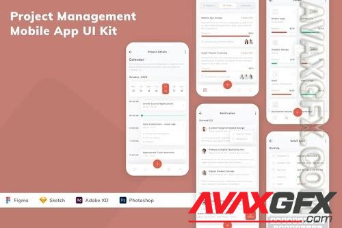 Project Management Mobile App UI Kit PUUYBDV